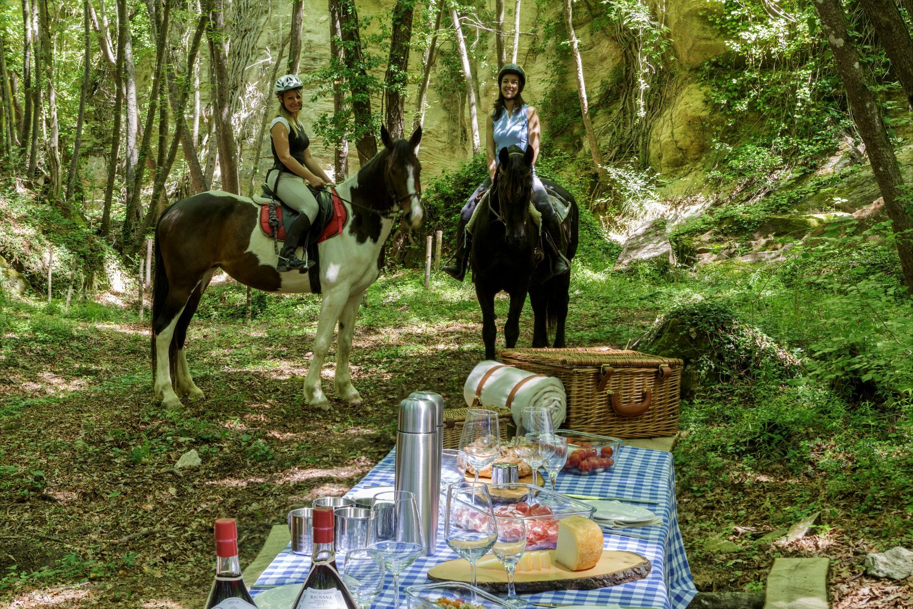 Riding and Picnic in the wood