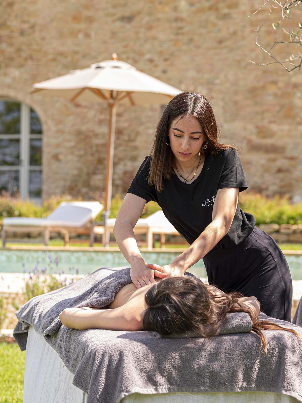 Massage by the pool