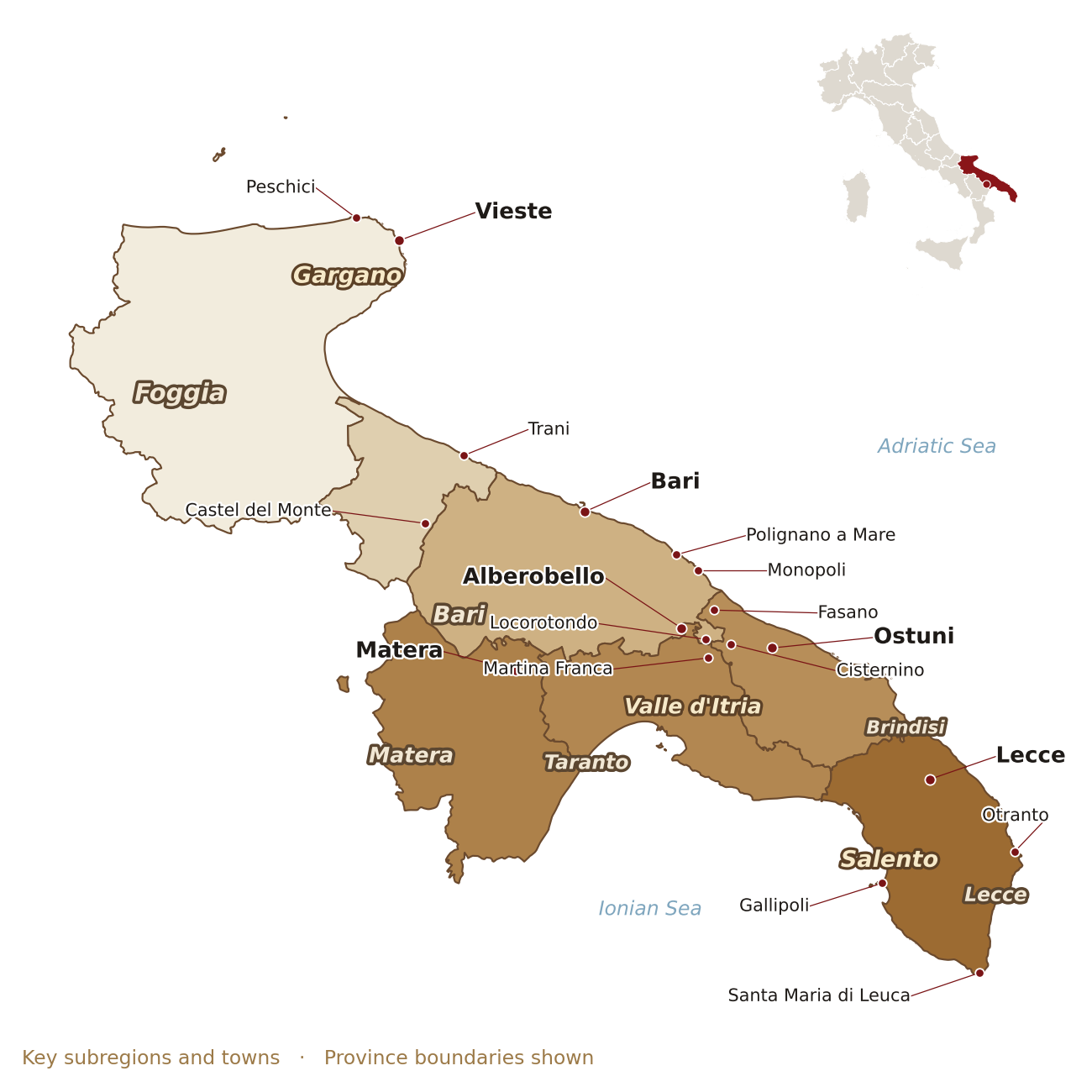 Puglia map transparent