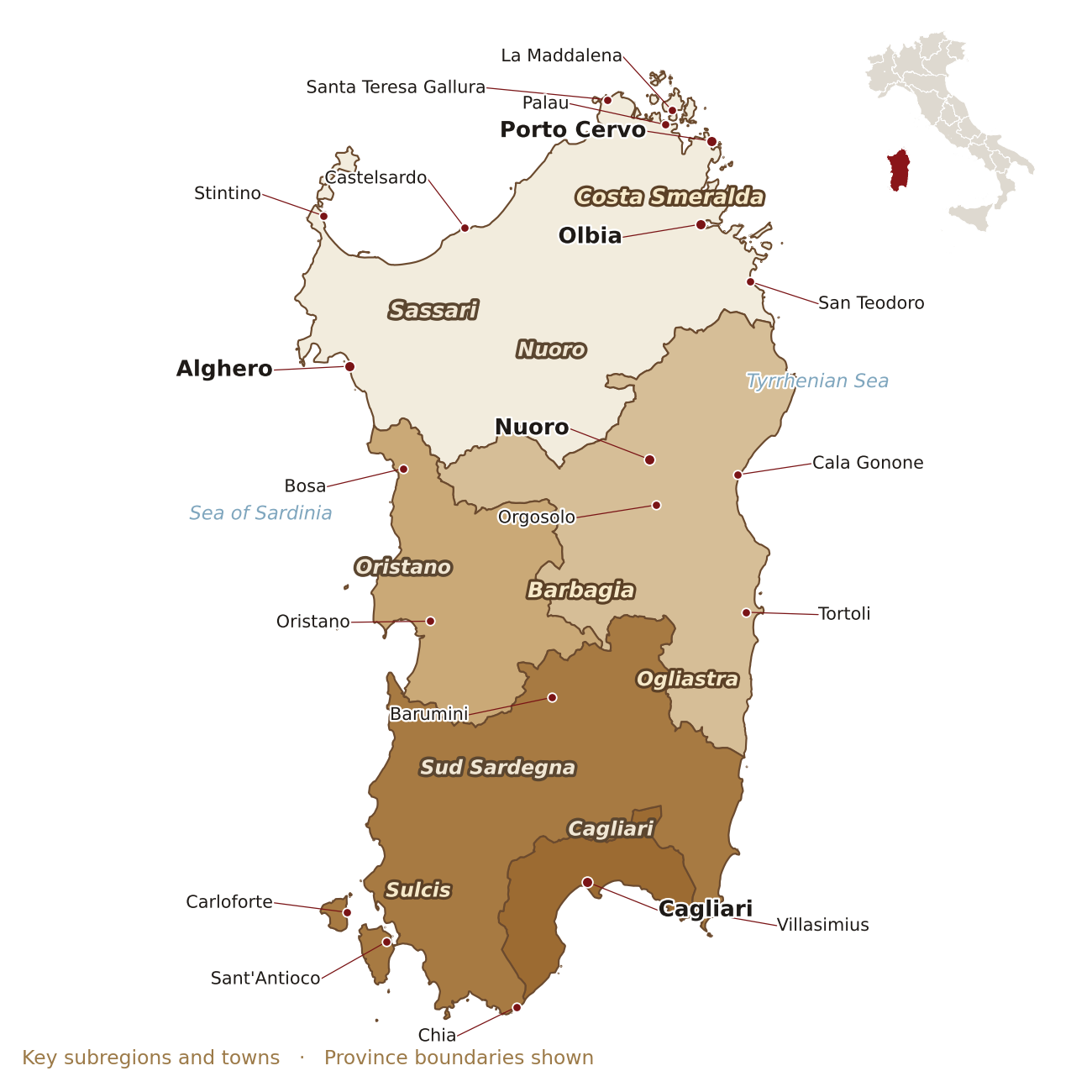 Sardinia map transparent