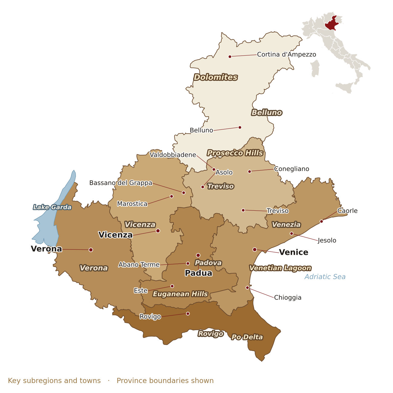 Venice veneto map transparent