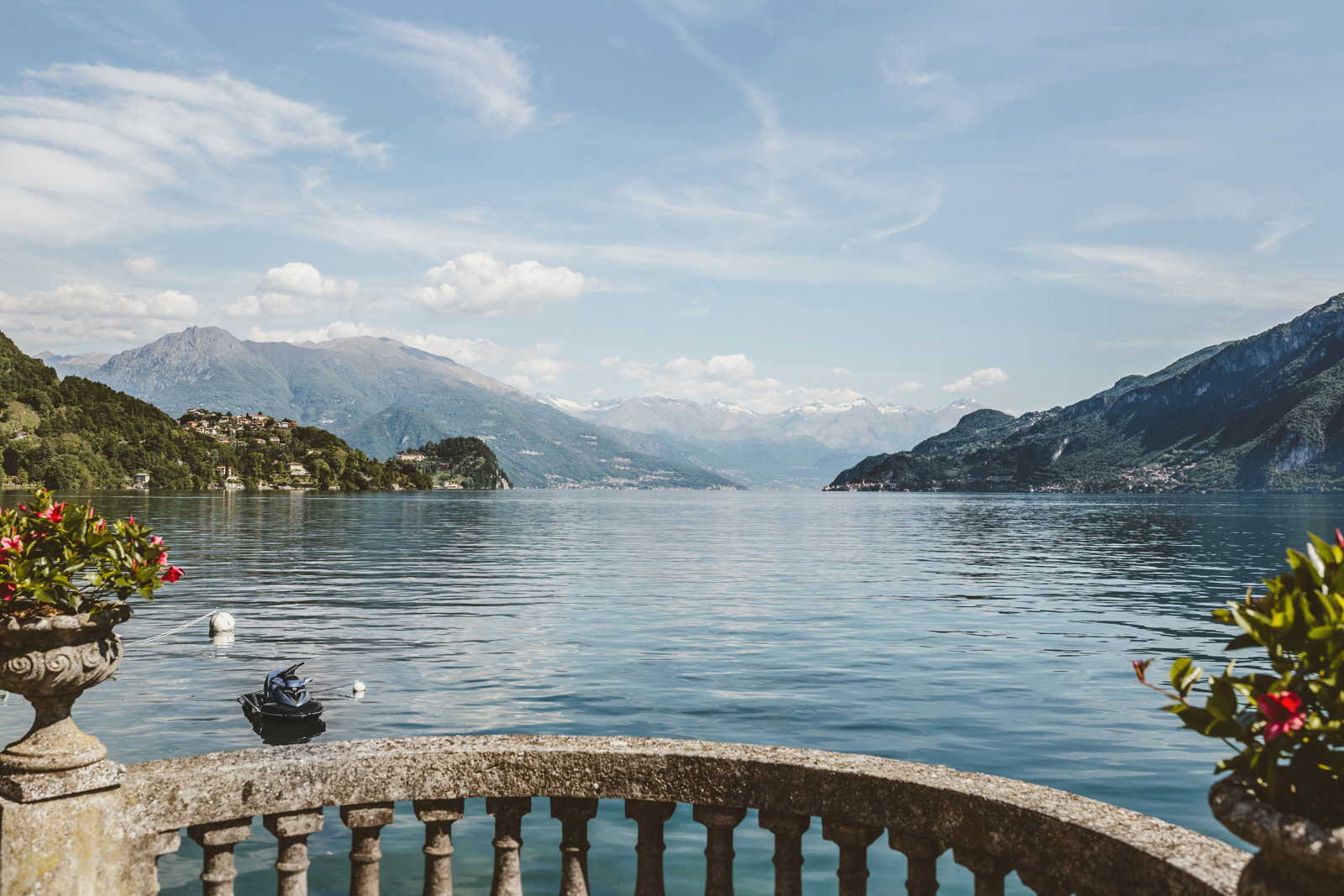 Lake como limonta palace balcony